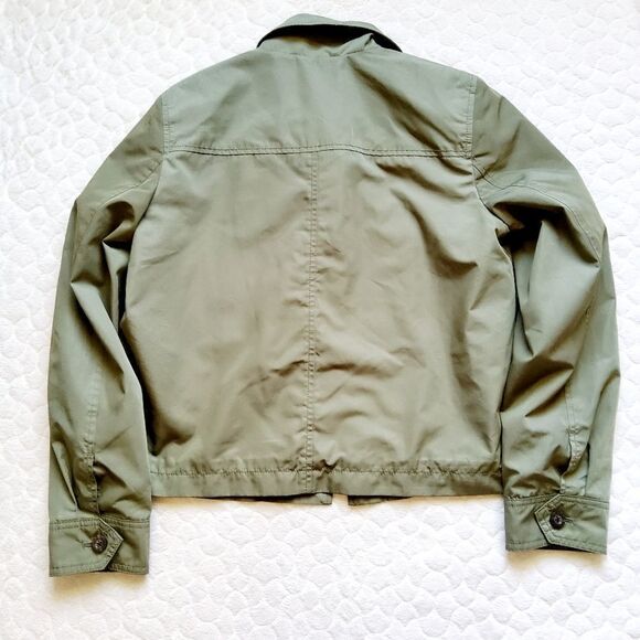 Banana Republic bomber jacket petite olive army S - Picture 2 of 10